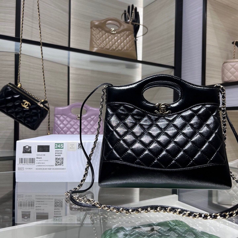 Ch*el top handle bags
